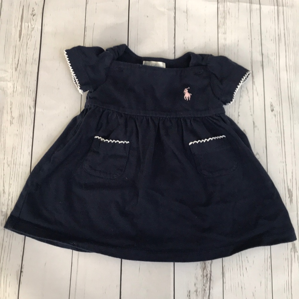 Ralph Lauren Navy Dress 3 months